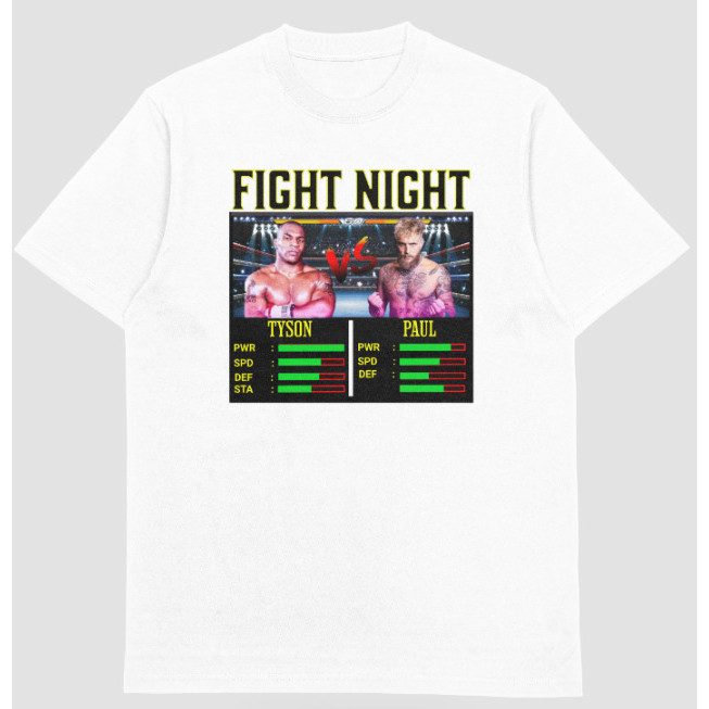 Mike Tyson Vs Jake Paul T Shirt เสื้อผ้าผู้ชายใหม่ที่โดดเด่น
