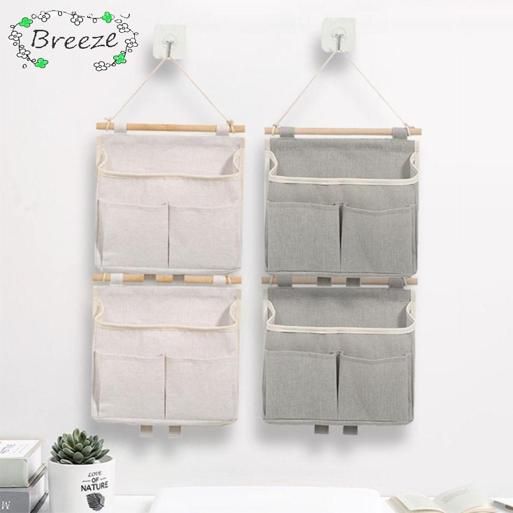 Breeze กระเป๋าแขวน, กระเป๋าเก็บของติดผนังหลายกระเป๋า, มัลติฟังก์ชั่นกันน้ําข้างเตียง Organizer Home