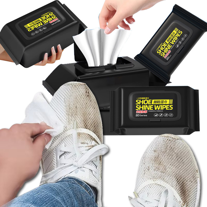 ผ้าเช็ดทําความสะอาดรองเท้าแบบใช้แล้วทิ้ง - Travel Portable No-rinse Fast Cleaning Tools - สําหรับรองเท้าผ้าใบขัด Quick Remove Dirt