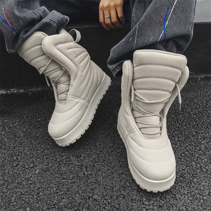 รองเท้าผู้ชายใหม่รองเท้าสบายๆกลางแจ้ง Niche High-Top แฟชั่นรองเท้าผ้าใบกีฬา Street Plaster รองเท้า