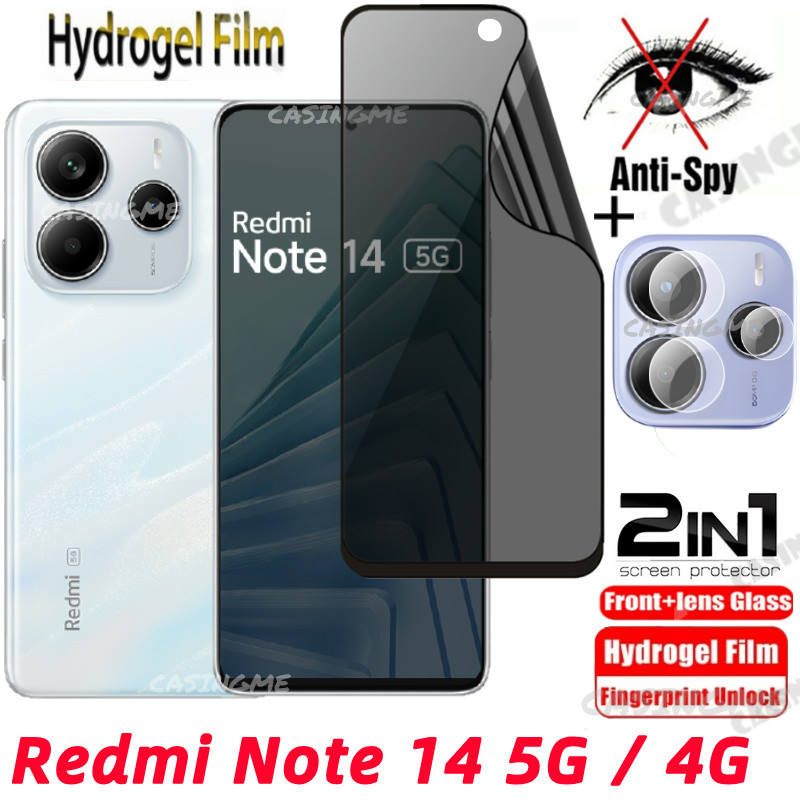 Redmiหมายเหตุ14 5G 2025 Softความเป็นส่วนตัวHydrogelฟิล์มสําหรับRedmi Note14 RedmiNote14 4G Pro Plus + Anti-Spyคลุมทั้งหมดป้องกันหน้าจอAnti Peekฟิล์มความเป็นส่วนตัวกล้องด้านหลังป้องกันฟิล์ม