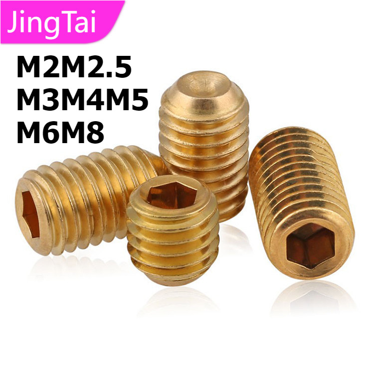 [JT] M2m2.5 M3M4M5M6M8 ทองเหลืองเว้าซ็อกเก็ตหกเหลี่ยมสกรูกระชับหัวด้านบนสกรูเครื่องเมตรสกรู Jimi