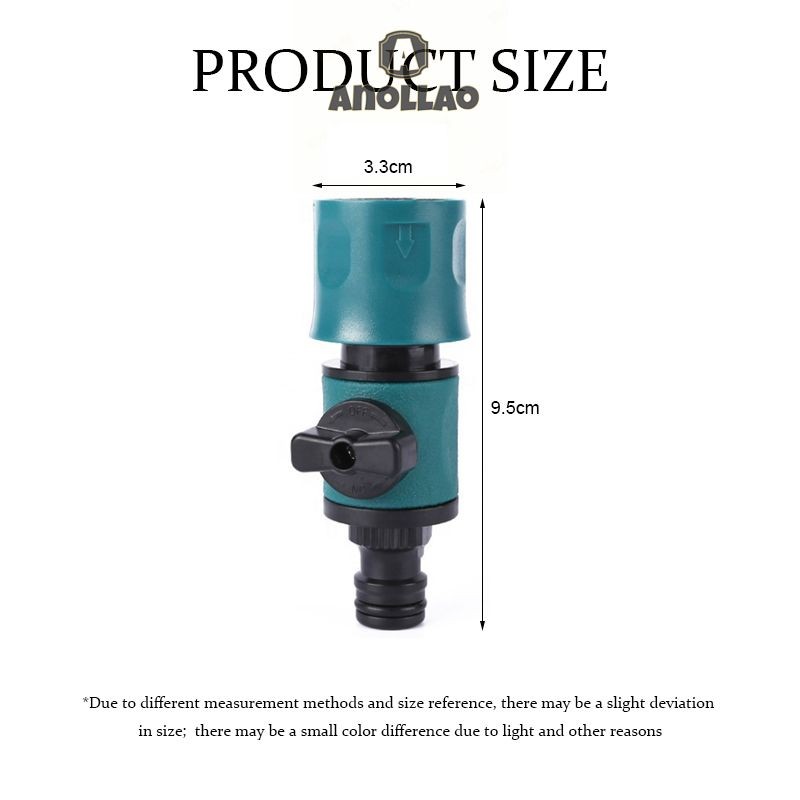 ข้อต่อก๊อกน้ำ ปิดวาล์วที่มีก้นจุกนมเชื่อมต่ออย่างรวดเร็วสวนชลประทานรดน้ําอะแดปเตอร์ท่อยาว ✨Anollao - รูปที่ 7