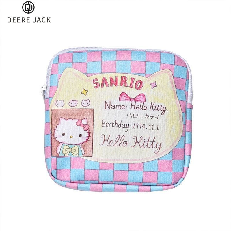 กระเป๋าสตางค์ผู้หญิง Deere Jack Hello Kittypu กระเป๋าเก็บของแฟชั่นน่ารัก