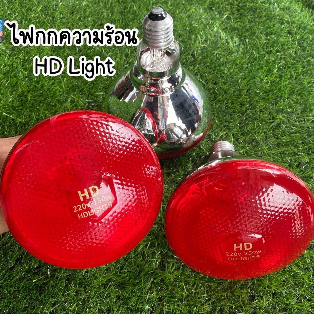 หลอดไฟกกหมู หลอดดไฟความร้อนHD LIGHTS หลอดอินฟาเรดแท้  หลอดไฟกกลูกไก่ ไฟกกหม แบบหนาพิเศษ ไฟกกสัตว์ - รูปที่ 4