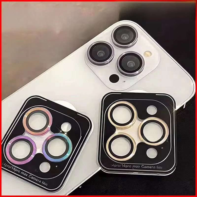 กระจกนิรภัยกล้องฝาครอบป้องกันหน้าจอ For iPhone 11 12 13 14 15 16 Pro Max Mini 15 Plus การวางตำแหน่งการประกอบที่ง่ายดาย