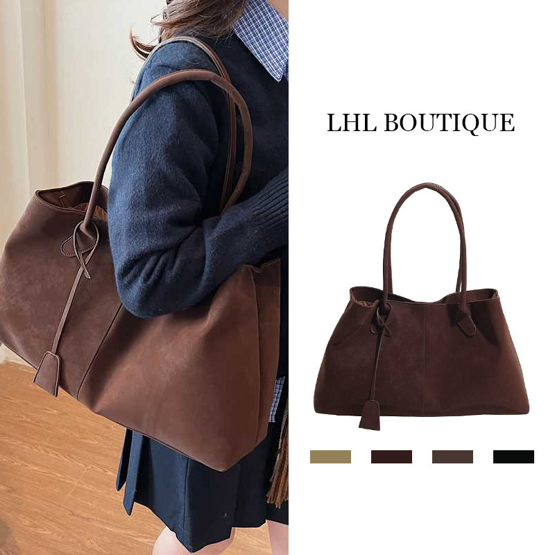 LHL BOUTIQUE กระเป๋าแฟชั่นลำลองหนังนิ่มกันน้ำไหล่เดียวเดินทางกระเป๋าโท้ท