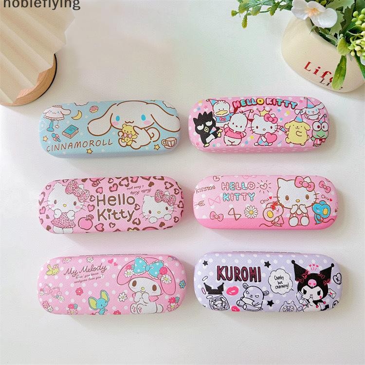 Nf Sanrio Hello Kitty Cinnamoroll Kuromi แว่นตาสายตาสั้นแว่นตากล่องเก็บอะนิเมะ Kawaii น่ารัก Creative Travel แบบพกพาสาว nobleflying