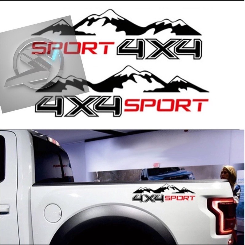 S385 2 ชิ้น 4x4 Sport Mountain Car Body Vinly Decal สติกเกอร์