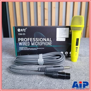 มี 6 สีให้เลือก NPE DM-55 ไมค์สาย ดำ / เขียว / เหลือง / ส้ม / ชมพู / ฟ้า ไมโครโฟนไดนามิก DM 55 DM55 เอไอ-ไพศาล