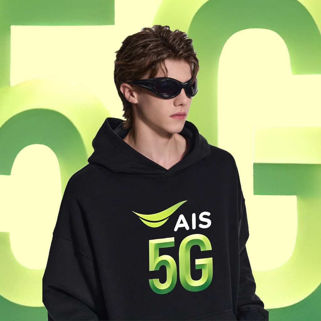 💗พร้อมส่ง💘 Hoodie M-3xl AIS5G X Billkin X BamBam แขนยาว Hoodie ชาย เสื้อกันหนาวคลุมด้วยผ้า