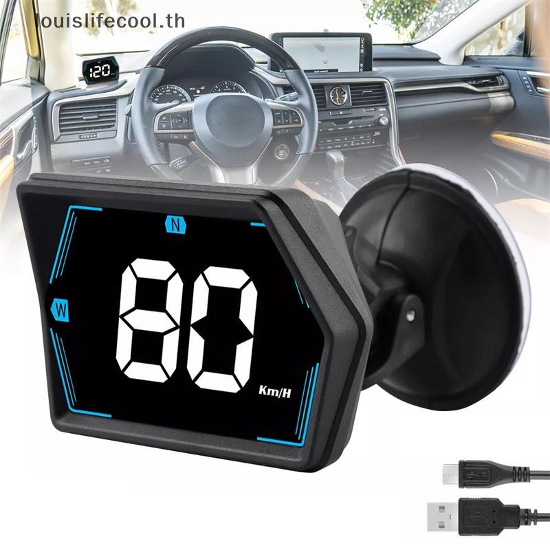 Louislifecool Overspeed Alarm รถอุปกรณ์เสริม G20 สําหรับรถยนต์รถบรรทุกรถบัสดิจิตอล GPS เข็มทิศ Speedometer Big Fon Head Up จอแสดงผลรถ HUD ใหม่