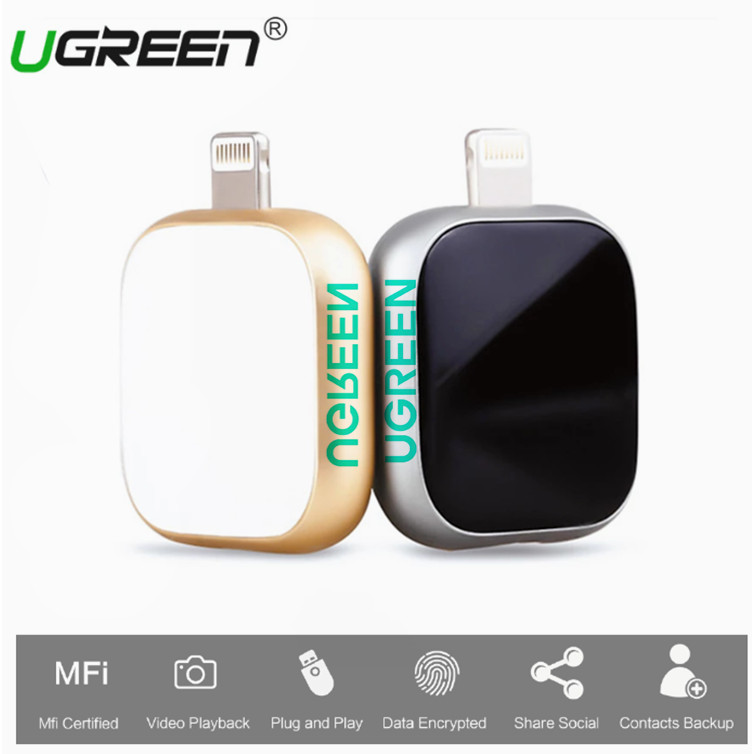 Ugreen ไดรฟ์ปากกา 512GB1TB 2TB HD Pendrive Lightning ข้อมูลสําหรับ iPhone/iPad/iPod OTG แฟลชไดรฟ์ Us