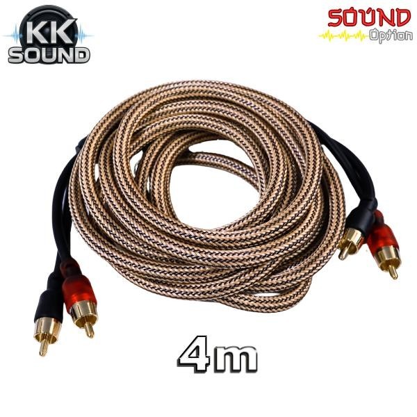 สายrcaทองแดงแท้ Sound Option เสียบแน่น สายถัก ป้องกันเสียงรบกวน - รูปที่ 5