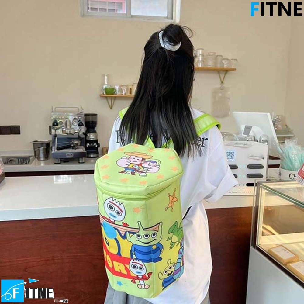 FITNE Buzz Lightyear กระเป๋าเป้สะพายหลัง,การ์ตูนพิมพ์สีเขียว Postbox กระเป๋า, ตลก Anti-splash Water Kawaii โพลีเอสเตอร์กระเป๋าเป้สะพายหลังรูปหลอดยาวเด็ก