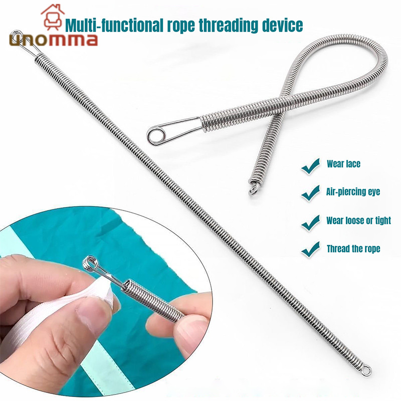 สปริงร้อยเชือกหูกางเกง ใส่ยางยืดขอบกางเกง รุ่นใหม่ สามารถงอได้อิสระ unomma