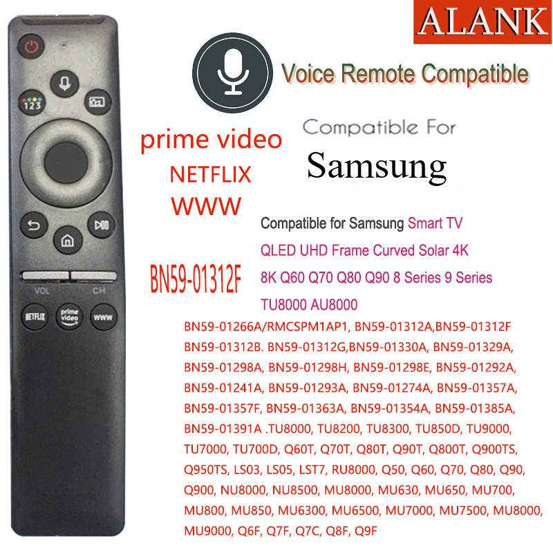 ALANK Remote รีโมททีวี Samsung BN59-01312F ควบคุมเสียงได้ for รีโมท Samsung Smart TV QLED UHD 4K 8K