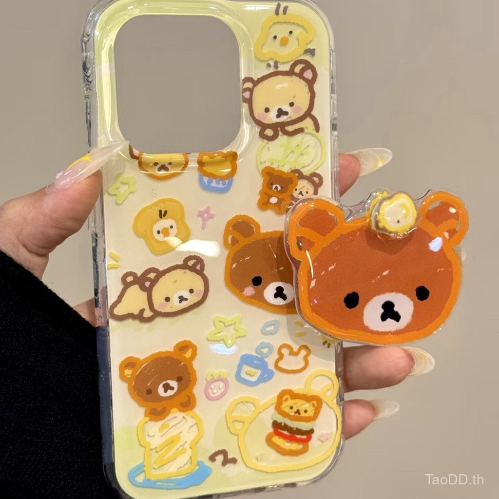 เคสโทรศัพท์ เหมาะสําหรับ iPhone 7 8 X XS XR XSMAX 11 12 13 14 15 16 Pro max Plus ไก่สีเหลืองน้อย Rilakkuma Burger รวมทุกอย่าง Soft Case Shock-proof เคสป้องกันเชลล์ UMTR