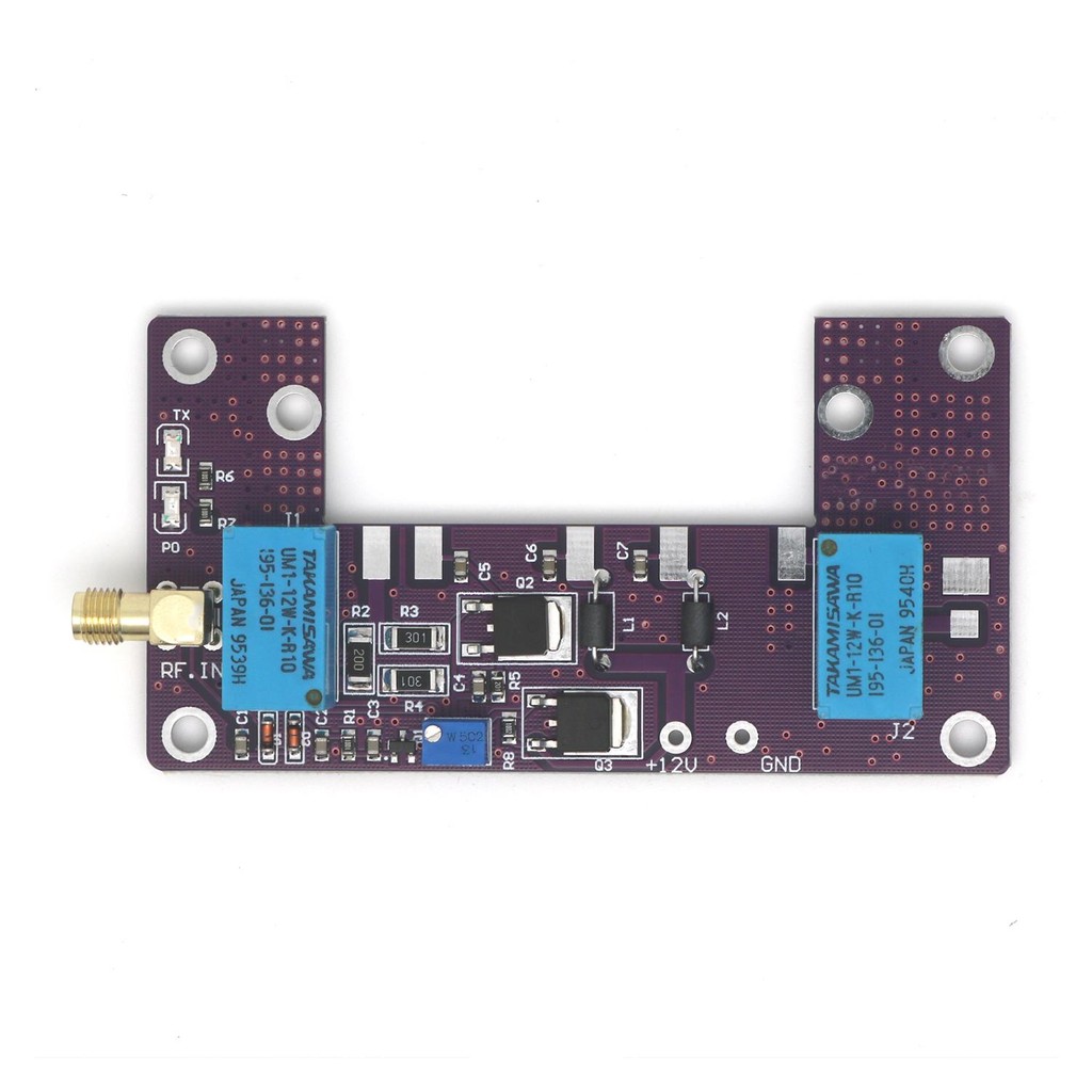 80W UHF VHF RF เพาเวอร์แอมป์ PCB Board Transceiver แปลง 130-170M 400-470M สําหรับ RA30H4047M RA60H40