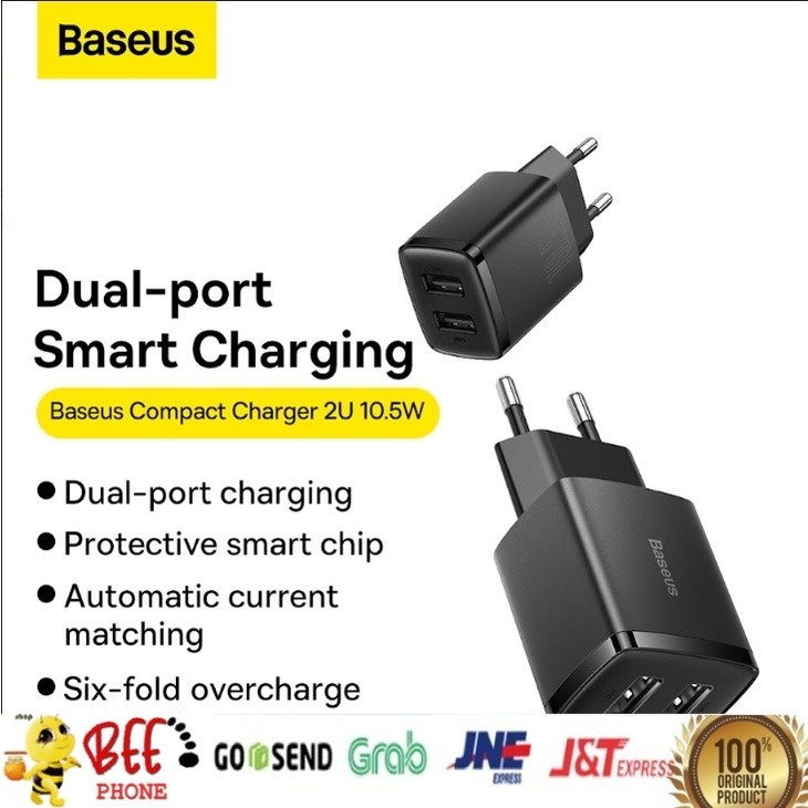 Baseus Mini Dual USB CHARGER EU Plug CHARGER HEAD