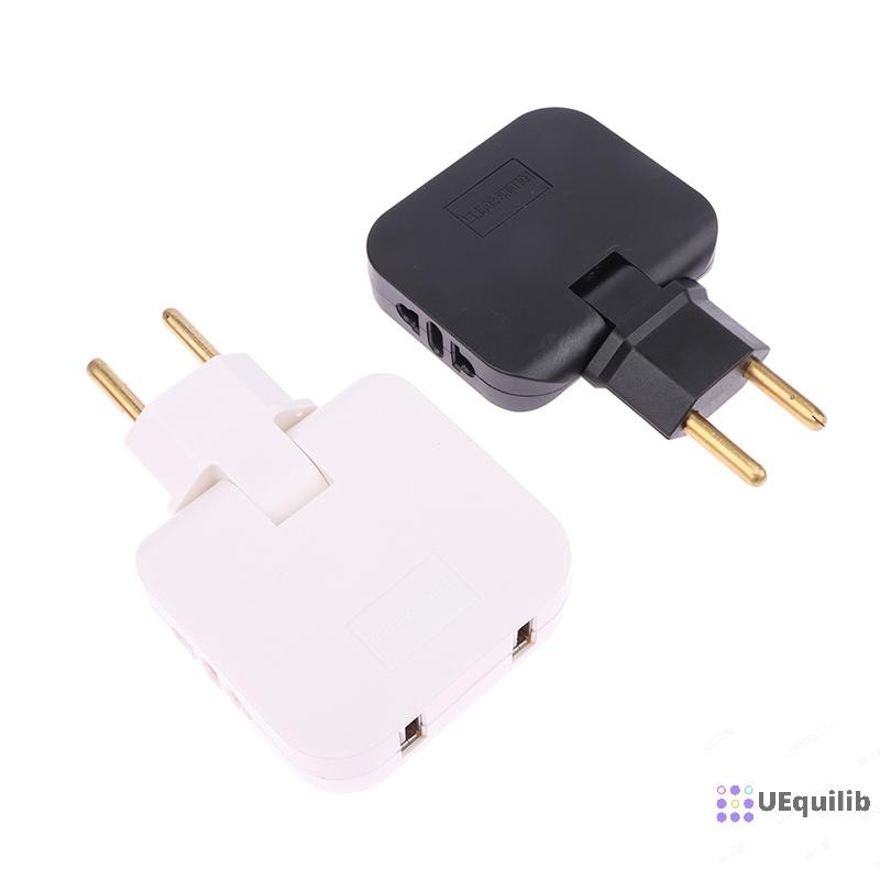 Uequilib EU Plug 180 องศาอะแดปเตอร์โรตารีพับได้ 3 ใน 1 Travel Adapter ปลั๊กไฟฟ้า Power Converter ไฟฟ้า AC Outlet ใหม่ - รูปที่ 6