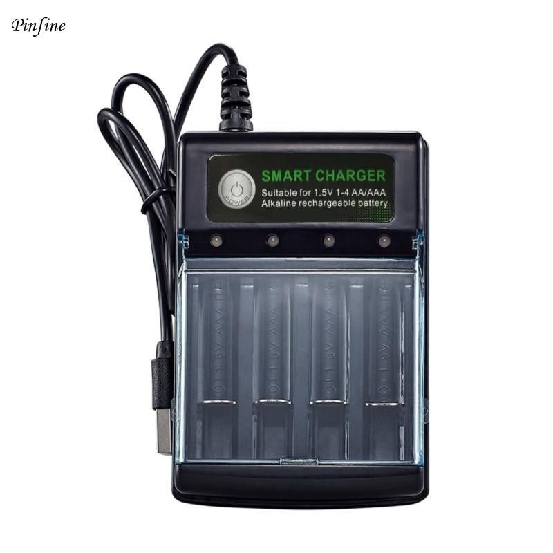 Pinfine 4 Slot 1 5V เครื่องชาร์จอัลคาไลน์การรีไซเคิลการซ่อมแซมอัจฉริยะ
