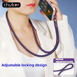 เชือกเส้นเล็กโทรศัพท์สากลพร้อมคลิปอัพเกรดป้องกันการหล่น 360° Rotation Adjustable Neck/Crossbody Strap สําหรับเคสโทรศัพท์ทุกรุ่น