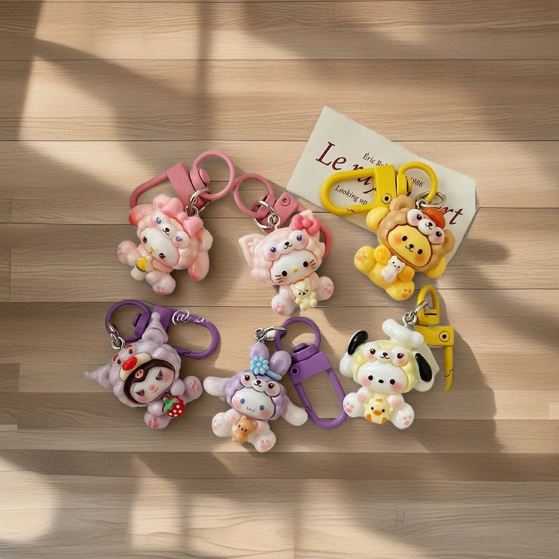 CINVAI&KROZE  ใหม่การ์ตูนพวงกุญแจนักเรียนกระเป๋าเป้สะพายหลังน่ารักจี้สาวอุปกรณ์เสริมของขวัญ