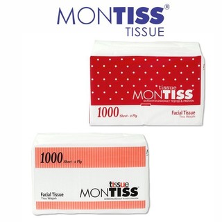 MONTISS MURAH TISU WAJAH / FACIAL TISSUE / TISU MUKA 1000 SHET 2 PLY MONTIS