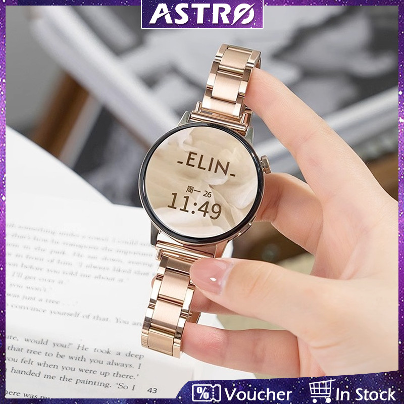 Astro สายสแตนเลสสตีลเปลี่ยนใหม่ สําหรับ Amazfit GTR 42/47 มม., GTS/BIP 14/18/22/20 มม., Huawei GT 5/4/3/2e 41/46 มม. Slim Starlight สายรัดข้อมือโลหะ