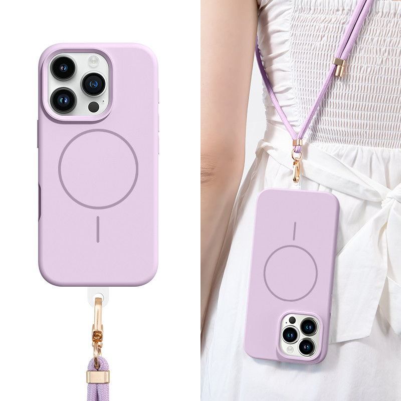 ใหม่ปลอกเคลือบป้องกันลายนิ้วมือนุ่มโทรศัพท์เคสซิลิโคนสําหรับ ไอโฟน 16 15 14 13 12 11 มือโปร สูงสุด กรณี กระเป๋าสะพายข้าง เชือกเส้นเล็ก 14มือโปร หรูหราสายแม่เหล็กกันกระแทก 16บวก ฝาหลั – โปรปัง