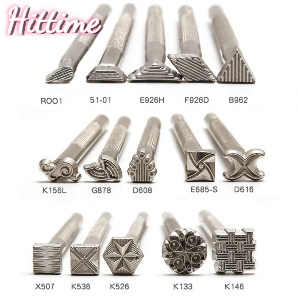 Hittime หนังปั๊มชุดโลหะ Punch เครื่องมือเครื่องปั้นดินเผาแสตมป์ DIY ดินเซรามิคแสตมป์ขี้ผึ้งหนัง Craf