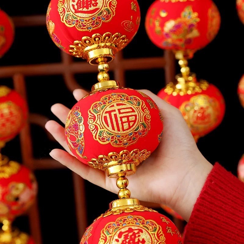 โมมาย ตรุษจีน โคมตรุษจีน ตกแต่งบ้าน แขวนประตูหรือหน้าต่างเสริมความปัง พร้อมส่งในไทย - รูปที่ 7