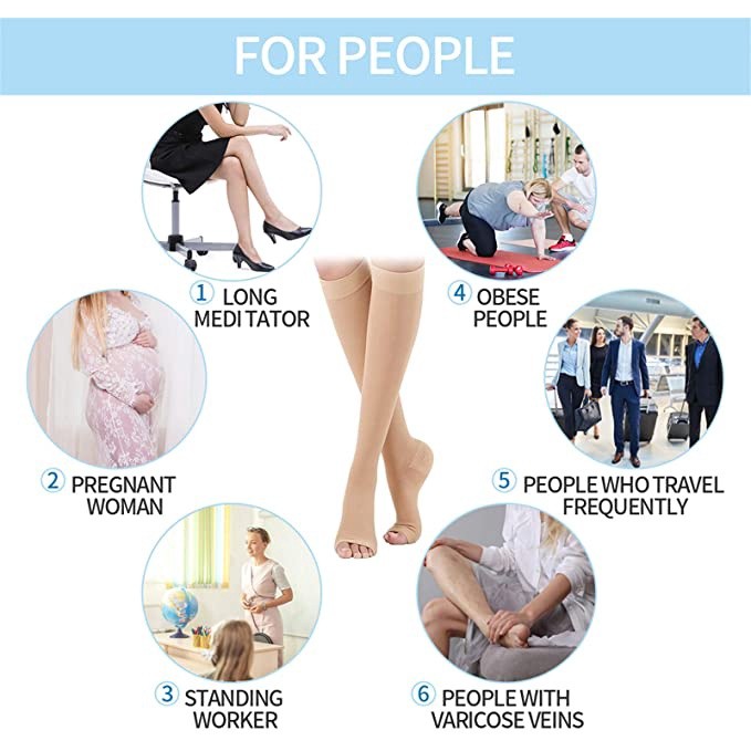 1 คู่ พร้อมส่ง🚀S-XXL ปลอกขา รัดน่อง เกรดทางการแพทย์ วิ่ง ยืนนาน สตรีมีครรภ์ ป้องกันเส้นเลือดขอด ทุกเพศ ผ้าอย่างดี - รูปที่ 5