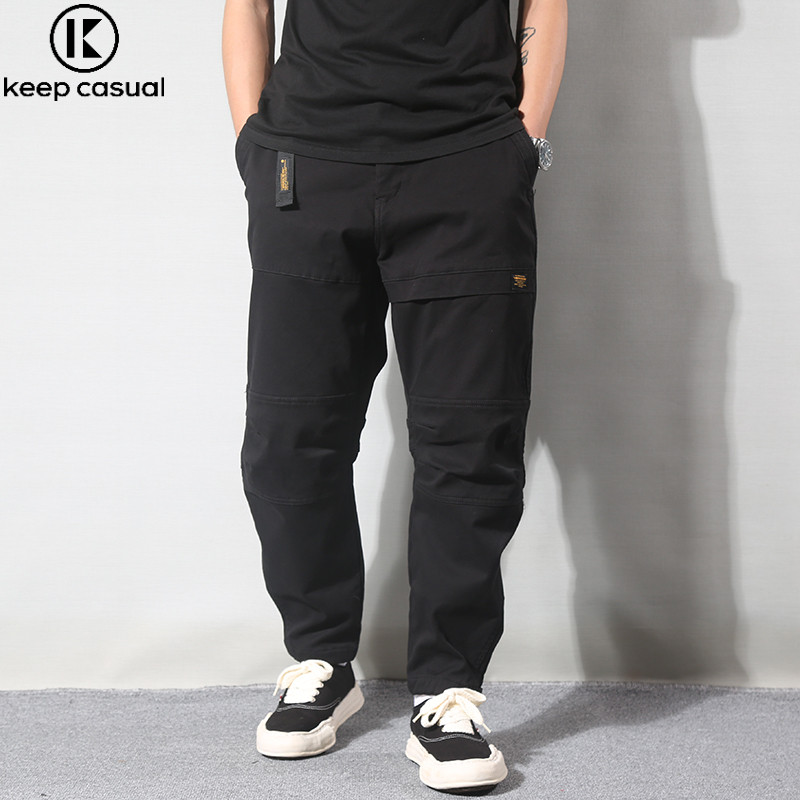 『Keep Casual』 Men's Tapered Overalls Straight Leg Loose Casual Pants - รูปที่ 7