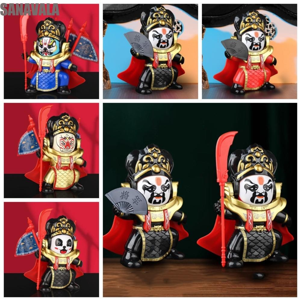 Sanavala Opera ตุ๊กตาเปลี่ยนหน้า, เปลี่ยนหน้า Panda ของเล่นเปลี่ยนหน้า, ของเล่นแบบโต้ตอบพร้อม Flaflag Sichuan Opera งานฝีมือ DIY Opera Face แต่งหน้าของเล่นเด็กเล่นอุปกรณ์