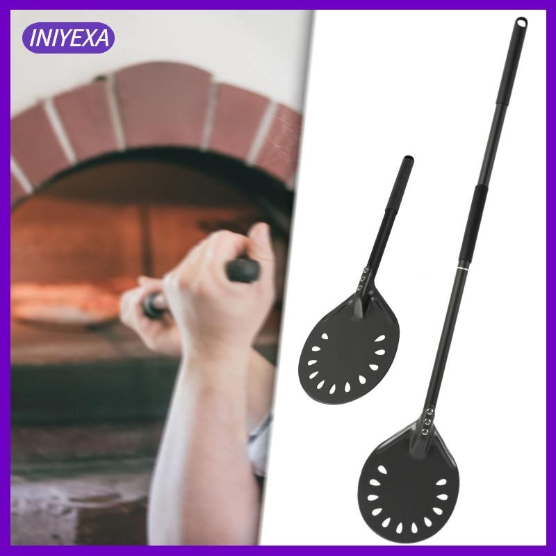 [Iniyexa] Pizza Peel การกรองรูขุมขนขนาดใหญ่อลูมิเนียมพิซซ่าจอบสําหรับขนมปังชีส