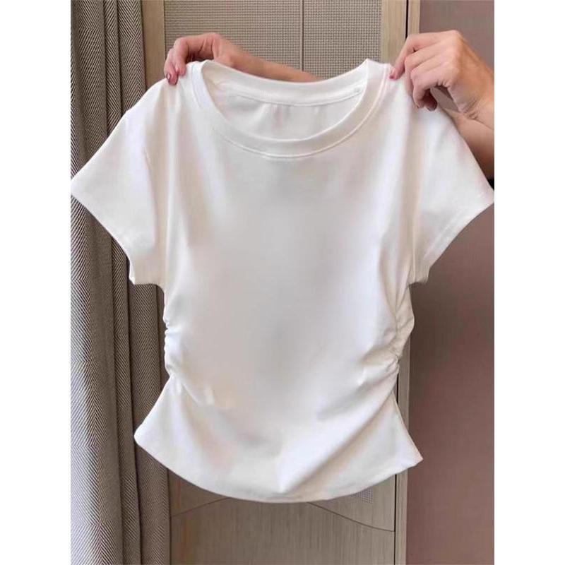 [ส่งตรงจากกรุงเทพ] เสื้อยืดแขนสั้น เอวจั้ม เสื้อเอวจั้ม เสื้อยืดผู้หญิง ลายสกรีน เสื้อยืดได้เยอะมาก ผ้าไม่หนา ใส่สบาย - รูปที่ 3