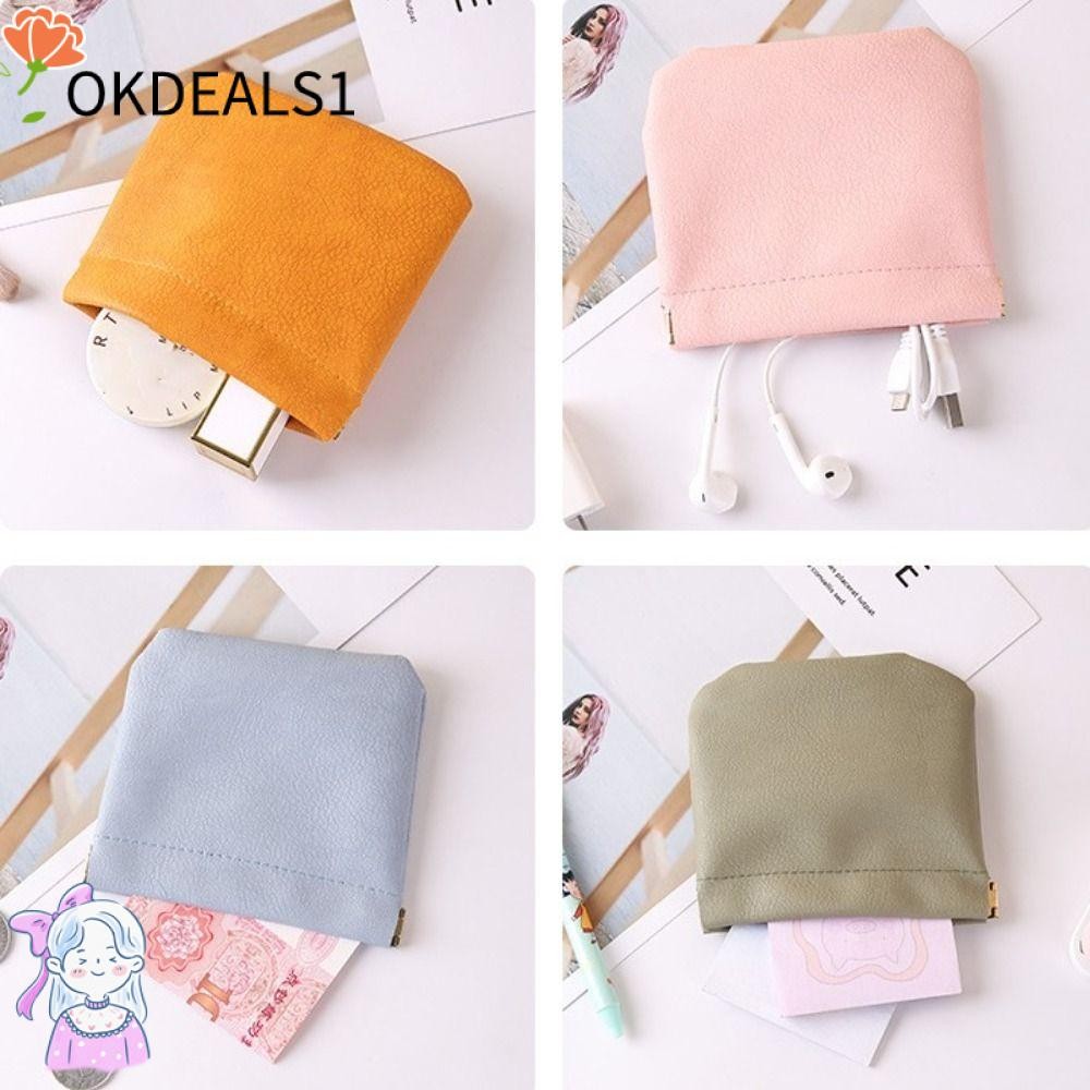 Dealshop กระเป๋าลิปสติก, กระเป๋าแต่งหน้าแบบพกพาปิดอัตโนมัติ, กระเป๋าจัดระเบียบเครื่องสําอางขนาดเล็กสําหรับเดินทางแบบเรียบง่าย