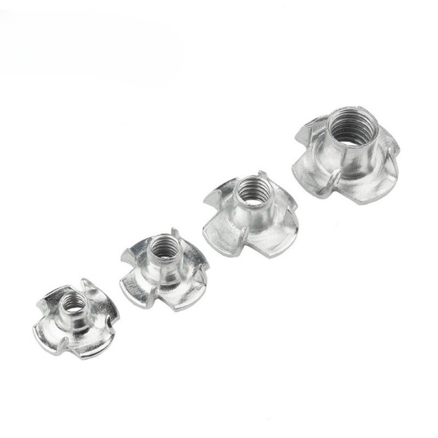 RL Four Pronged T Nut ใส่ถั่วไม้ Zince Plated Blind Tee รูปที่ 6