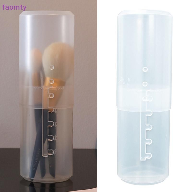 Faomty ปรับความสูงได้ PVC ที่วางแปรงแต่งหน้า Display Storage Cup Organizer พร้อมฝาปิด TH