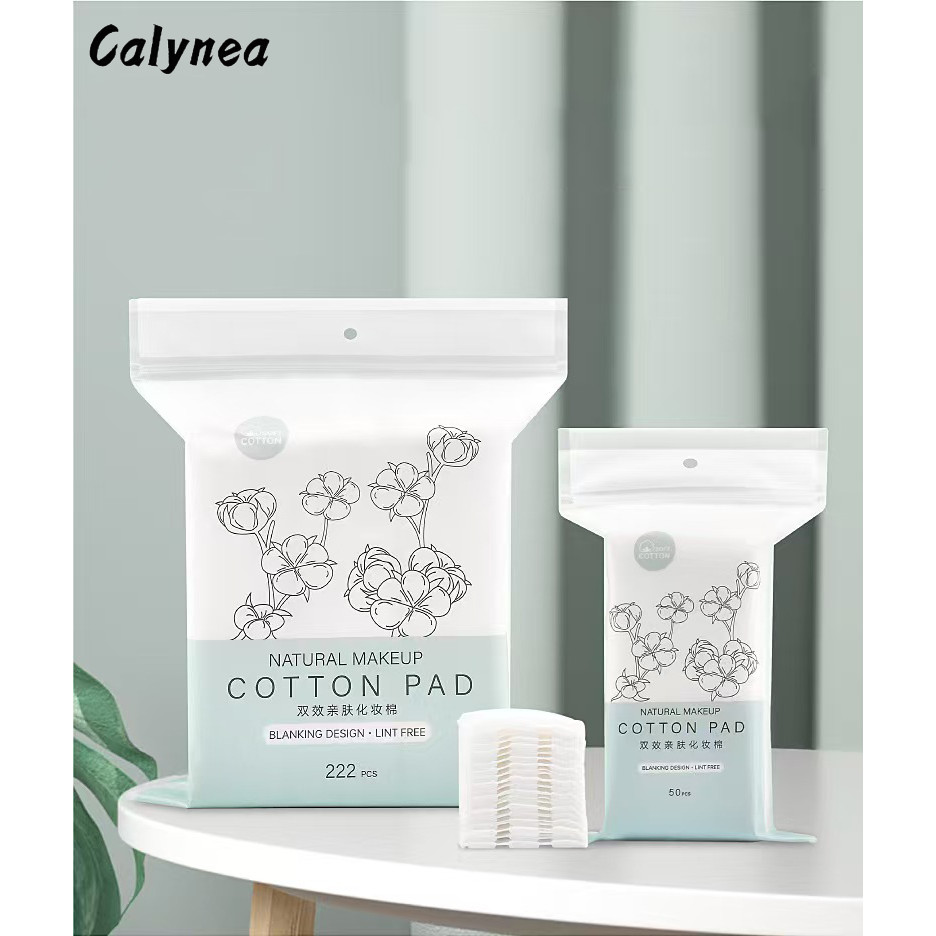 CALYNEA หนาขึ้น สำลีแผ่น และสำลีก้อนกลม COTTON WOOL PUFFS 50\120\222 แผ่น