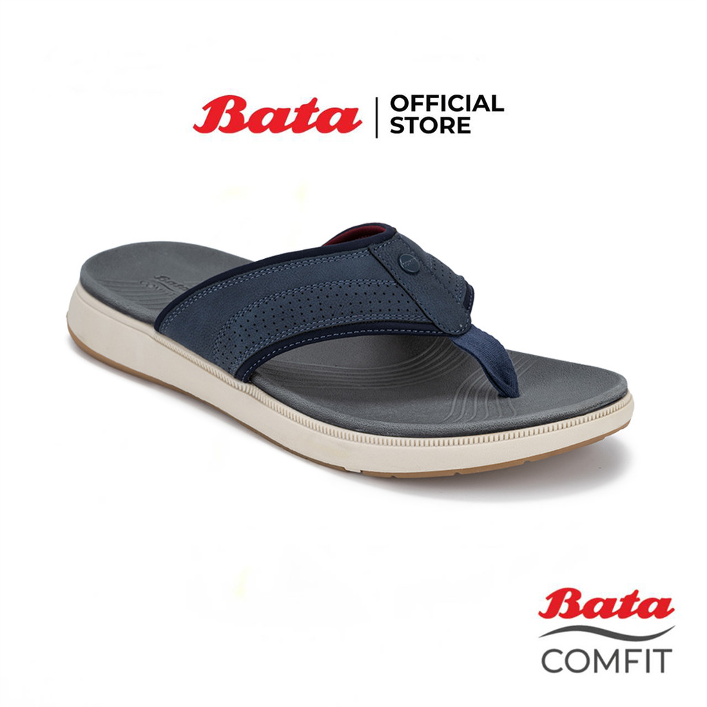 Bata บาจา Comfit รองเท้าเพื่อสุขภาพแบบสวม รองรับน้ำหนักเท้าได้ดี สำหรับผู้ชาย สีกรมท่า 8019132 สีเขียวมะกอก 8017132