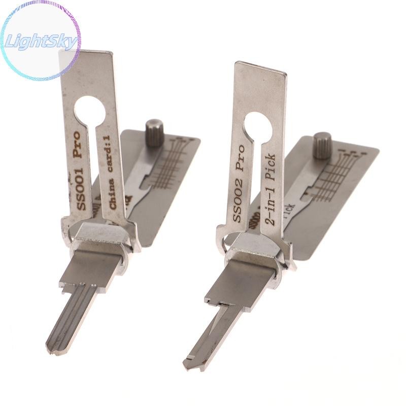Lightsky 2 In 1 ล็อค Key Precision Hook และเลือกชุด O-Ring Pick-up ชุดบํารุงรักษาซ่อมเครื่องมือรถปลดล็อควิศวกรรม SS001 SS002 TH