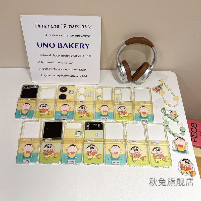 SAMSUNG LUKENเคสโทรศัพท์สําหรับSamsung Galaxy Z Flip 7 6 5 4 3 OPPOค้นหาN2 Flip N3 Flipน่ารักเครยอนชินจังปกหลังพร้อมสร้อยข้อมือสําหรับFlip3 Flip4 Flip5 Flip6 N2Flip N3Flip - รูปที่ 7