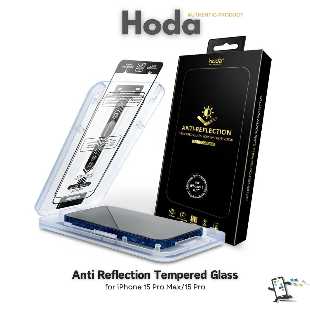 Hoda Anti-Reflection Tempered Glass กระจกนิรภัยหน้าจอสำหรับ iPhone 15 Pro Max และ iPhone 15 Pro