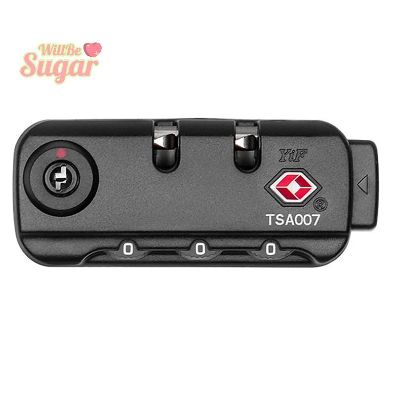 [WillBesugarT] Customs Lock TSA007 ล็อครหัสผ่านแท้ ล็อคนิรภัยคงที่ กระเป๋าซิป ล็อคกระเป๋าเดินทาง หัวเข็มขัด ล็อครหัสกันขโมย [ใหม่]