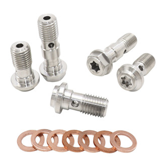 Universal M10X1.25/1.0 มม.Banjoสกรูสําหรับรถจักรยานยนต์เบรคท…