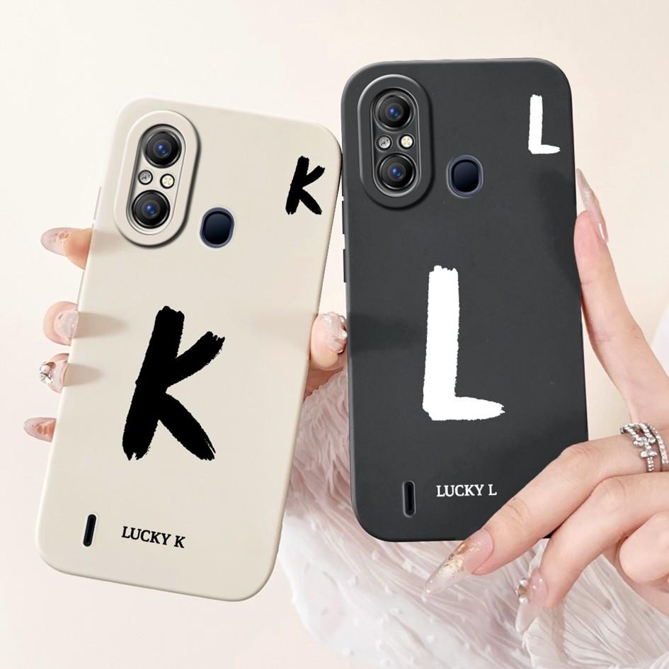 สําหรับ Itel A58 A49 A661L กรณีน่ารัก Lucky ตัวอักษรซิลิโคนนุ่มกันกระแทก TPU เคสโทรศัพท์สําหรับ Itel