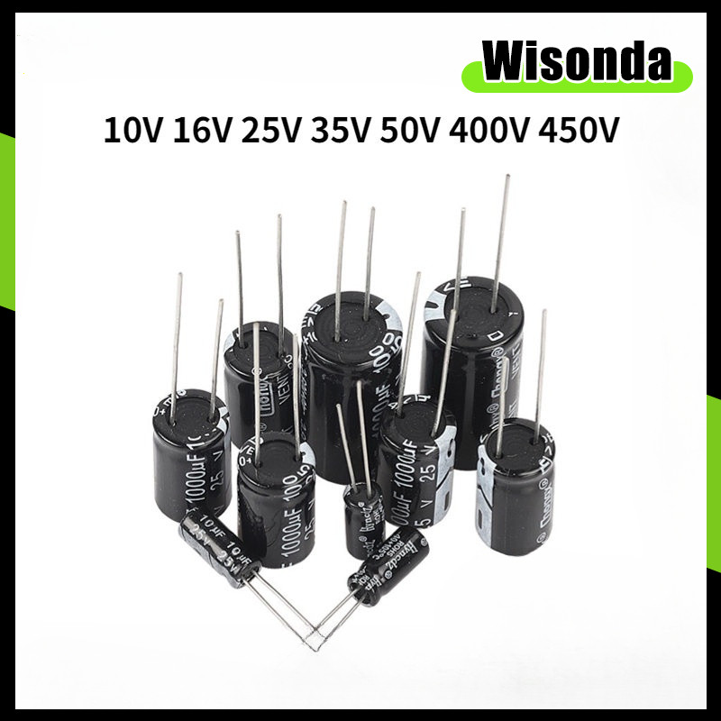 อลูมิเนียม Electrolytic Capacitor 6.3V 10V 16V 25V 35V 50V 100V 400V 10UF 100UF 220UF 330UF 470UF 68